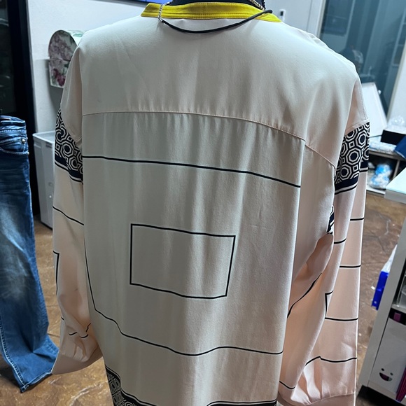 Tory Burch set of 2 oversized 100% Silk Aston Claire printed tunics SZ 10/M NWOT - Picture 10 of 16